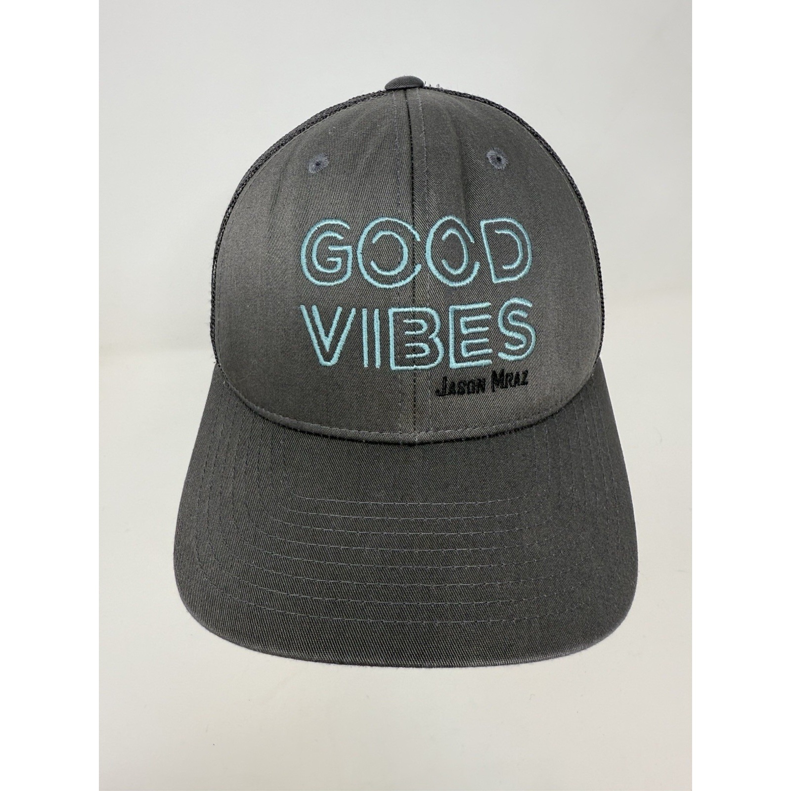 Jason Mraz Good Vibes Charcoal Gray Adjustable Trucker Hat Yupoong